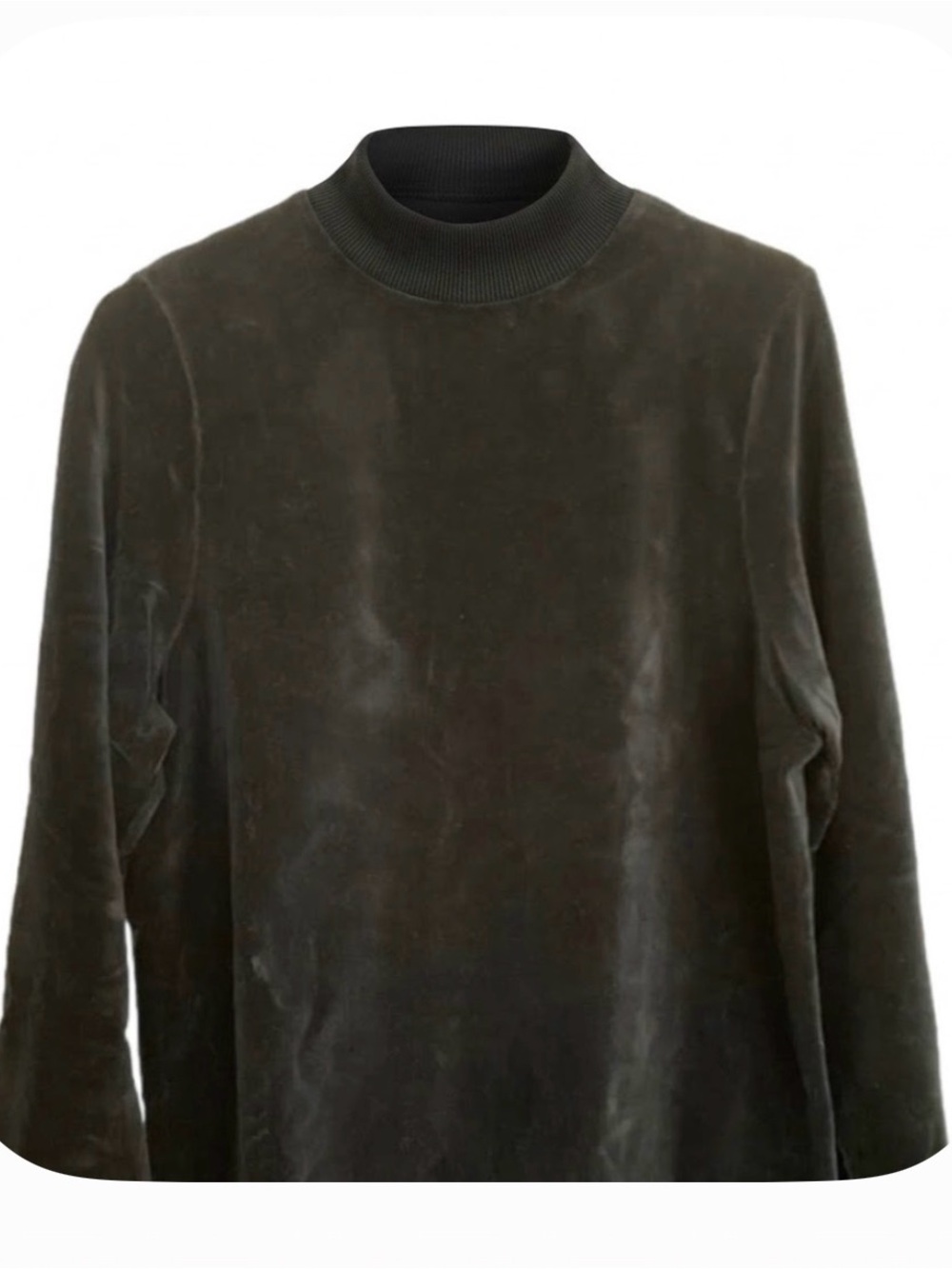 CHARTER CLUB Velveteen Pullover Top, Women’s 3X, Black